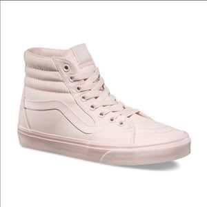 Old skool pastel pink high top vans